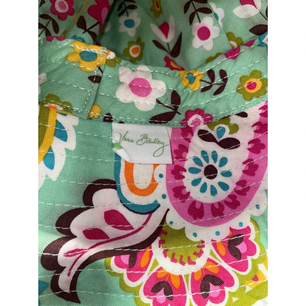 Vera‎ Bradley Paisley Floral Bucket Sun Hat Summer Travel Beach Fun Colorful